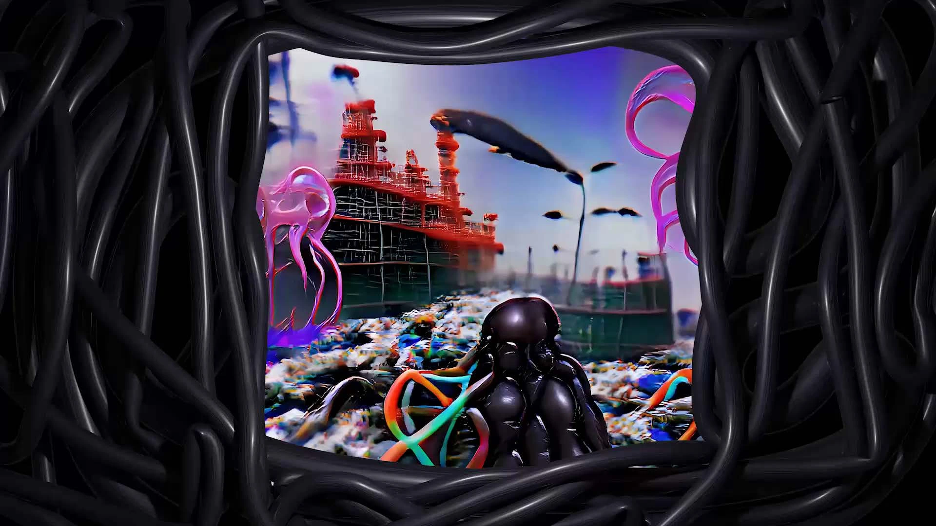 Still from Darkworm’s Wave, part of Tentacle Manifesto